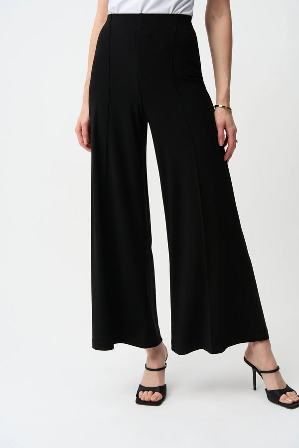 Joseph Ribkoff Silky Knit Pull-On Wide Leg Pants 251017S26 Black