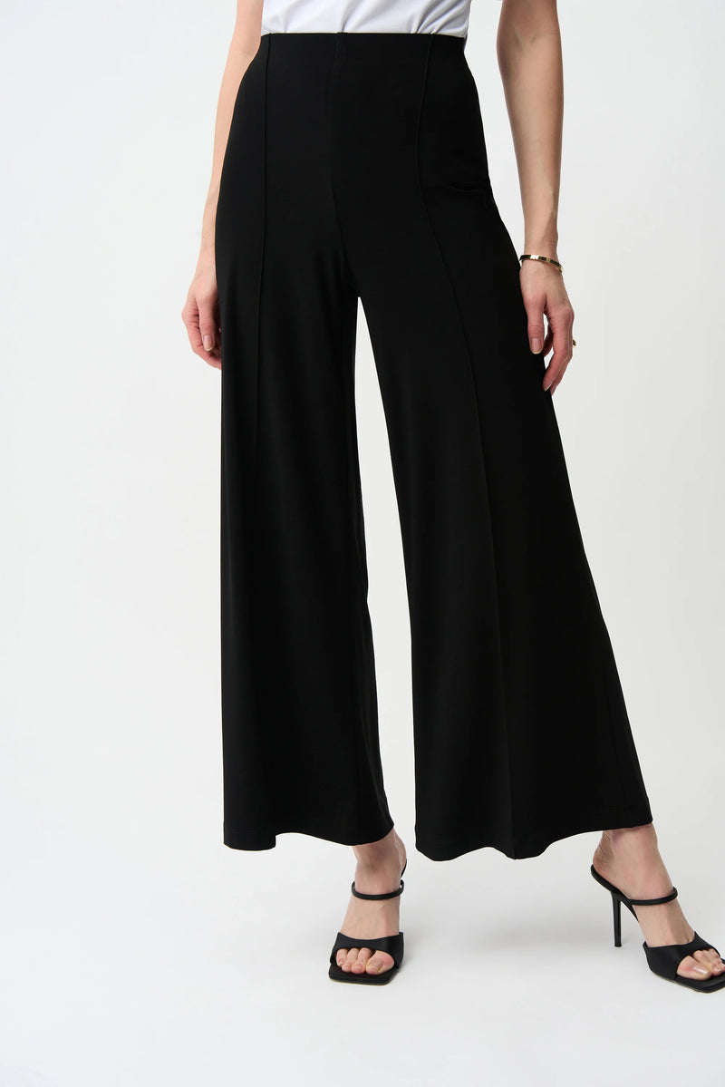 Joseph Ribkoff Silky Knit Pull-On Wide Leg Pants 251017S26 Black