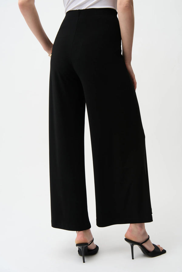 Joseph Ribkoff Silky Knit Pull-On Wide Leg Pants 251017S26 Black