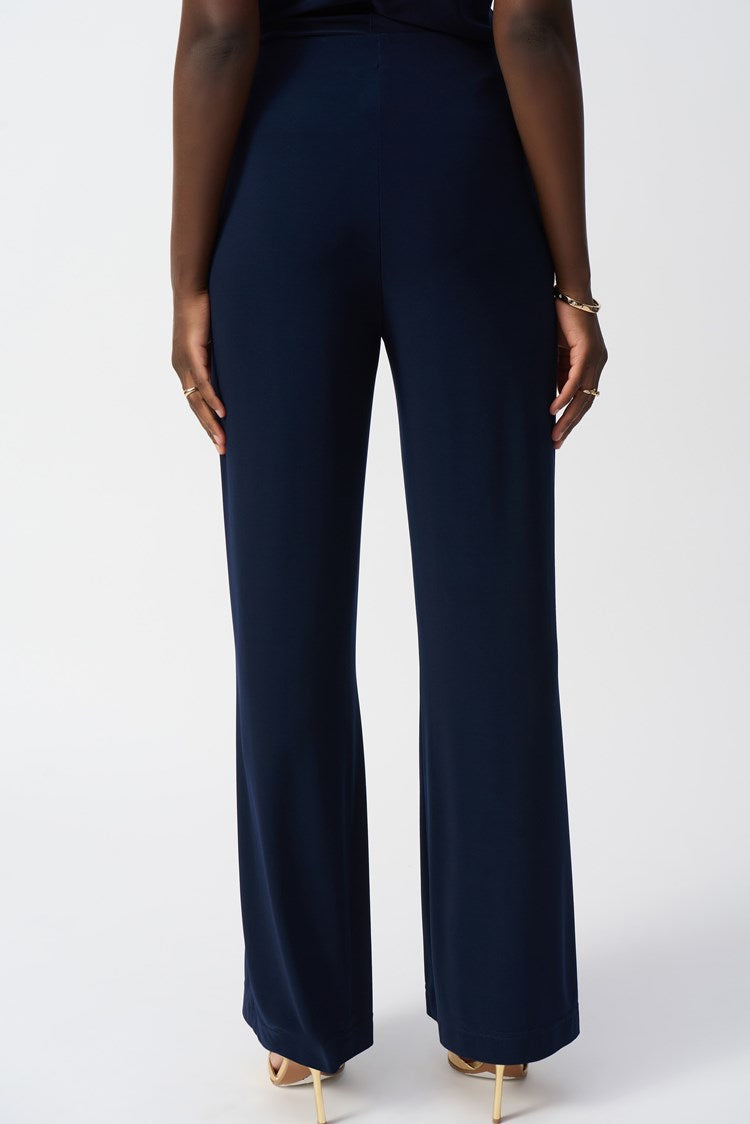 Joseph Ribkoff Silky Knit Wide-Leg Pull-On Pants 251028 Midnight Blue