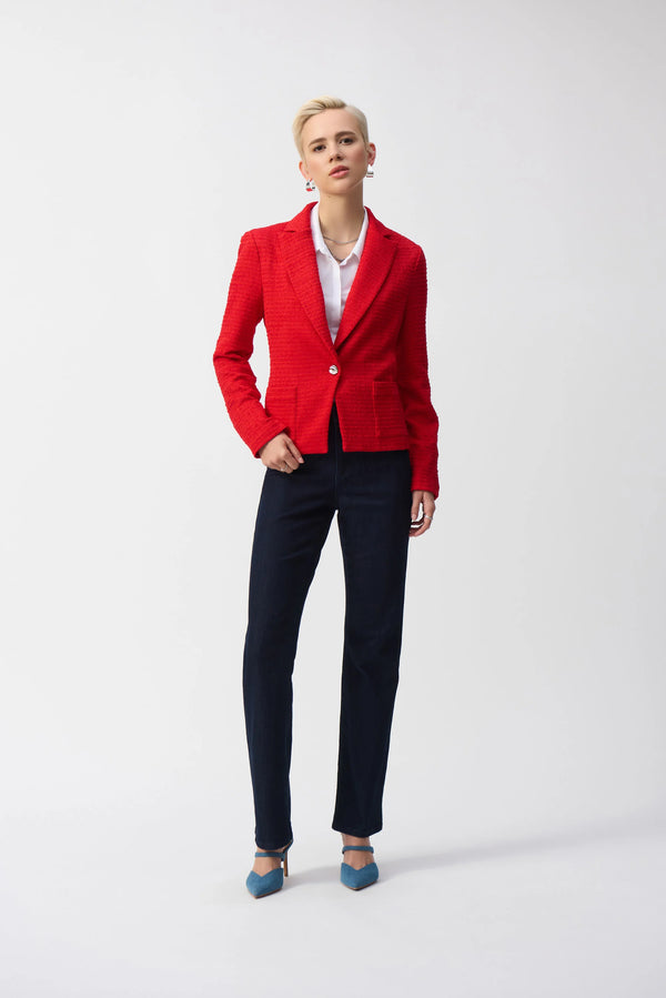 Joseph Ribkoff Bouclé Fitted Blazer 251239 Radiant Red
