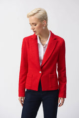 Joseph Ribkoff Bouclé Fitted Blazer 251239 Radiant Red