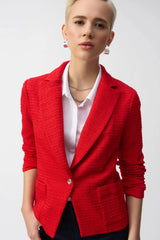 Joseph Ribkoff Bouclé Fitted Blazer 251239 Radiant Red