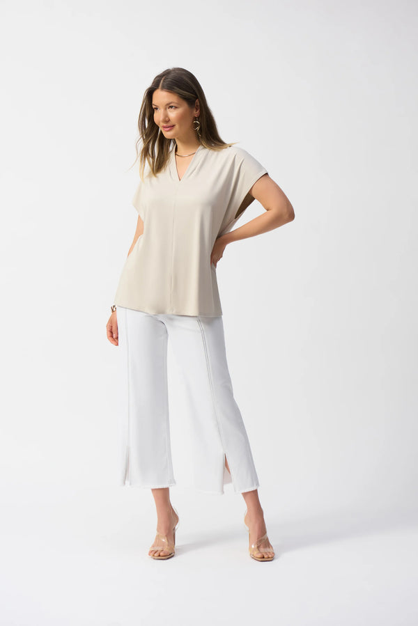 Joseph Ribkoff Jersey Short Sleeve Straight Top 251286 Moonstone