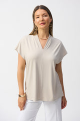 Joseph Ribkoff Jersey Short Sleeve Straight Top 251286 Moonstone