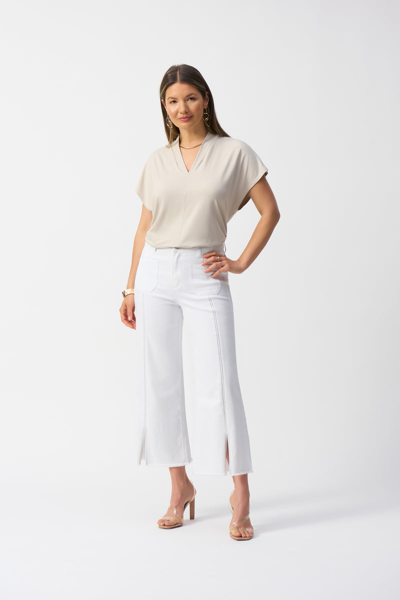 Joseph Ribkoff Jersey Short Sleeve Straight Top 251286 Moonstone