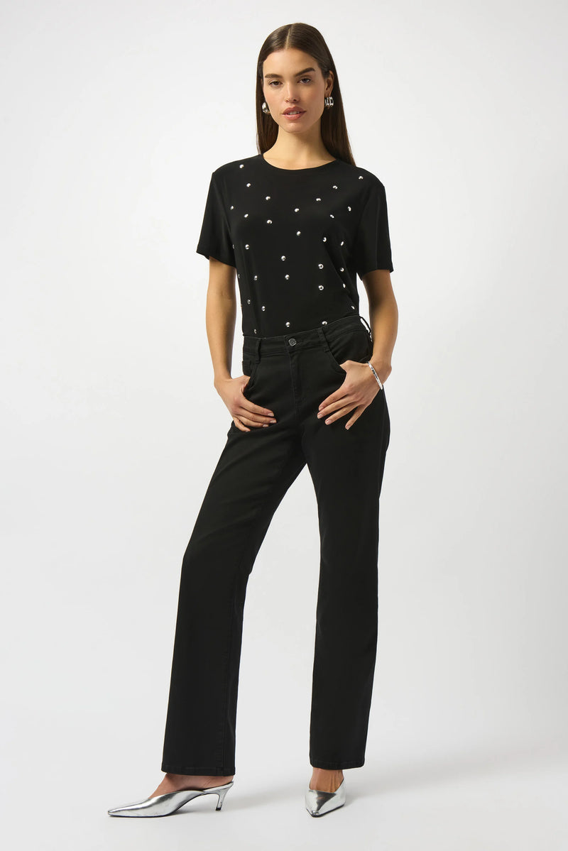 Joseph Ribkoff Brooke | Classic Bootcut Stretch Jeans 251967B25 Black