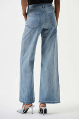 Joseph Ribkoff Goldie | Classic Wide-Leg Stretch Jeans 251968CO Light Blue Denim