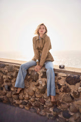 Joseph Ribkoff Goldie | Classic Wide-Leg Stretch Jeans 251968S26 Light Blue Denim