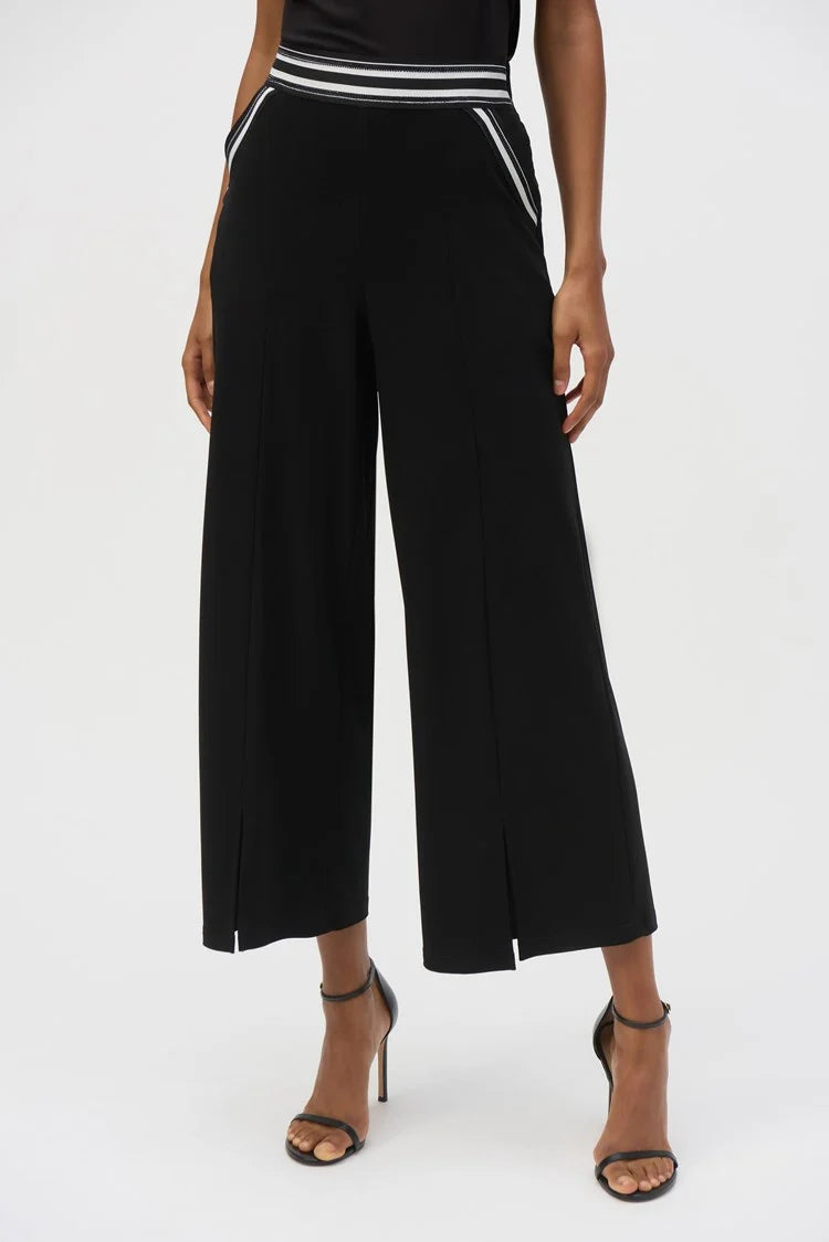 Joseph Ribkoff Silky Knit Culotte Pull-On Pants 252153 Black