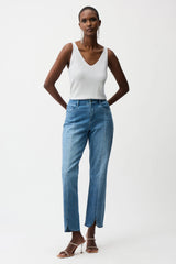 Joseph Ribkoff Metallic Knitted Camisole with Rhinestones 252915S26 Vanilla