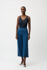 Joseph Ribkoff Metallic Knitted Camisole with Rhinestones 252915S26 Midnight Blue