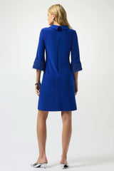 Joseph Ribkoff Silky Knit & Novelty A-Line Dress 253054 Royal Sapphire
