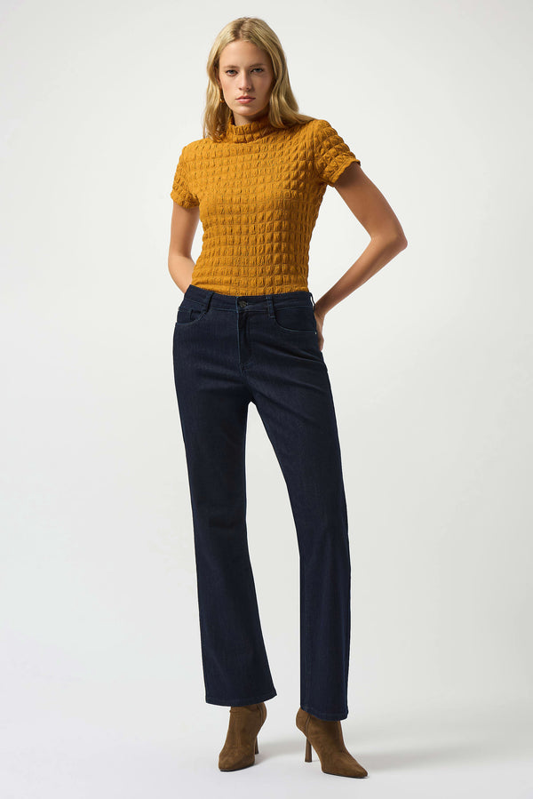 Joseph Ribkoff Textured Knit Fitted Top 253256 Medallion