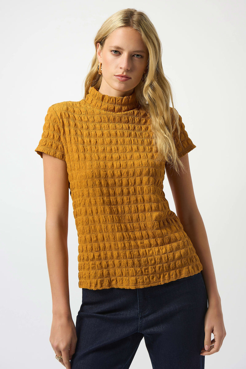 Joseph Ribkoff Textured Knit Fitted Top 253256 Medallion