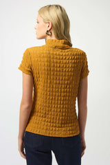 Joseph Ribkoff Textured Knit Fitted Top 253256 Medallion