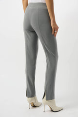 Joseph Ribkoff Melange Silky Knit Straight Leg Pull-On Pants 253295 | Grey Melange