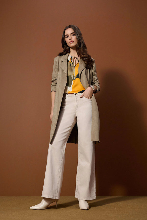 Joseph Ribkoff Goldie | Classic Wide-Leg Stretch Denim Jeans 253950 Moonstone