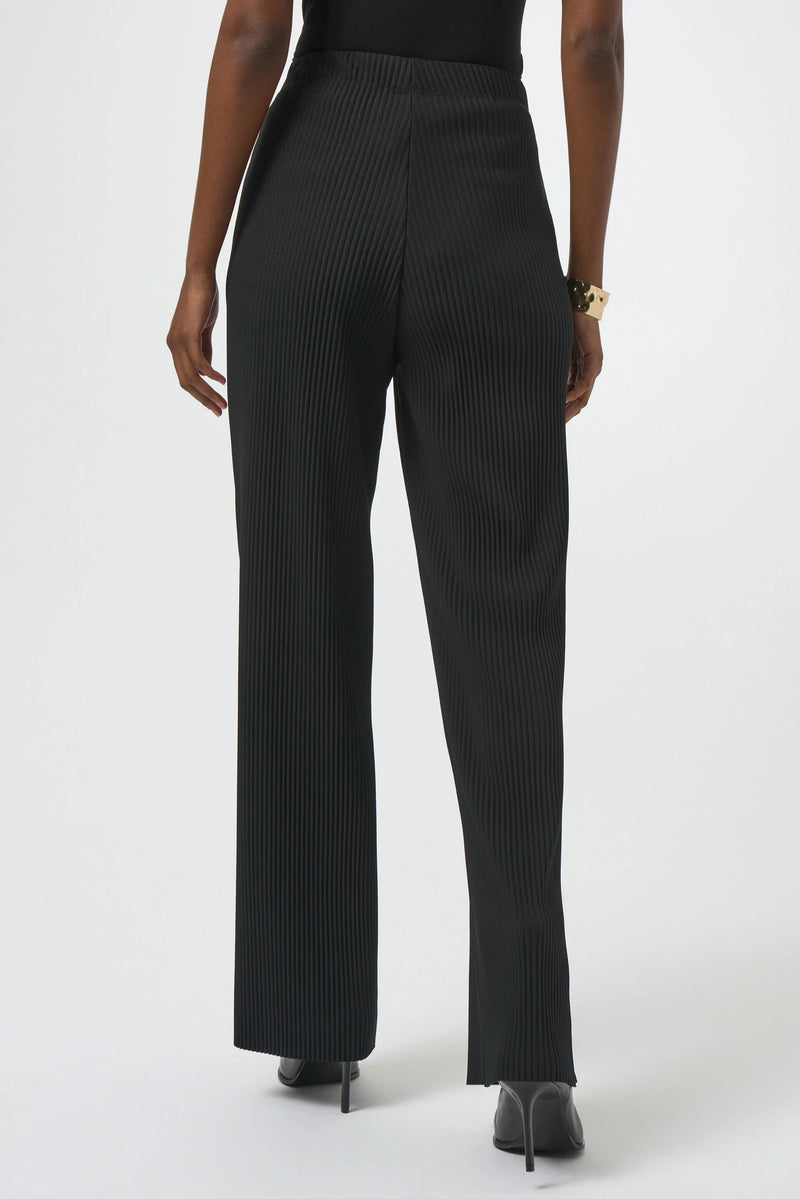 Joseph Ribkoff Pleated Scuba Crepe Wide-Leg Pants 254006 Black