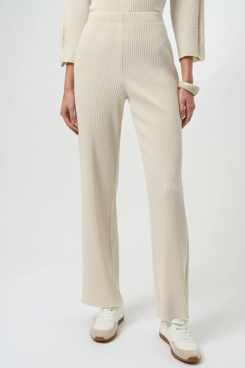 Joseph Ribkoff Pleated Scuba Crepe Wide-Leg Pants 254006 Birch
