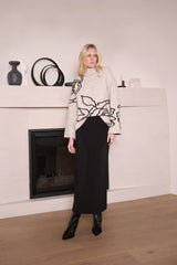 Joseph Ribkoff Silky Knit Pull-On Maxi Skirt 254018 Black