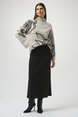 Joseph Ribkoff Silky Knit Pull-On Maxi Skirt 254018 Black