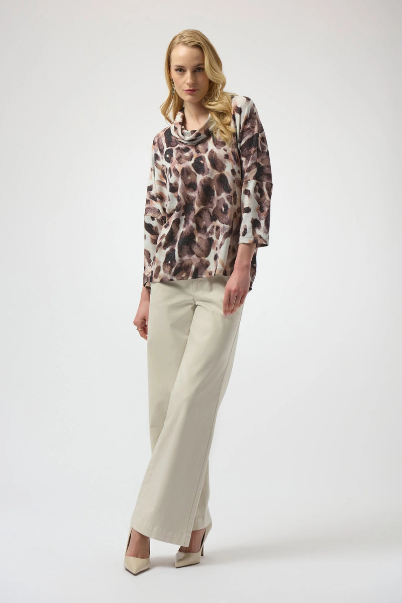 Joseph Ribkoff Sweater Knit Animal Print Tunic 254033