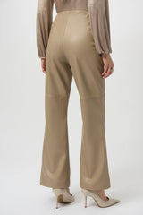 Joseph Ribkoff Leatherette Wide Leg Pull-On Pants 254044 Fawn
