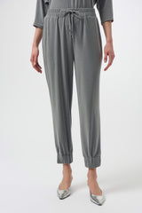 Joseph Ribkoff Melange Silky Knit Pull-On Jogger Pants 254079 Grey Melange
