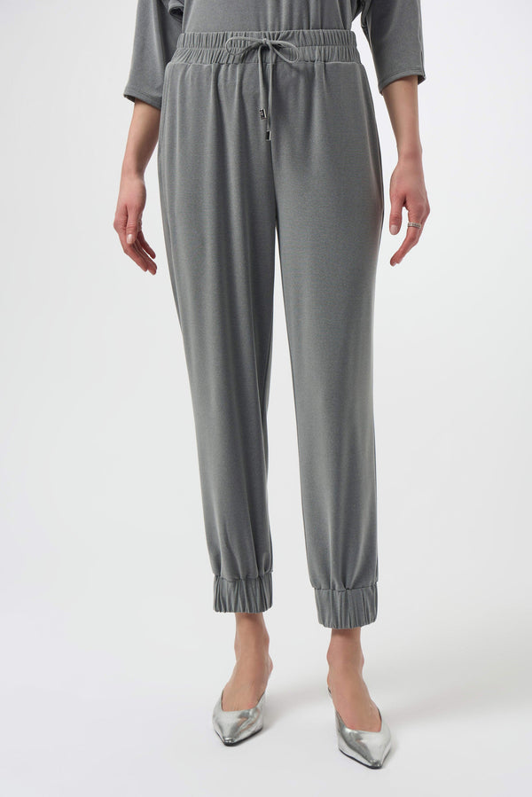 Joseph Ribkoff Melange Silky Knit Pull-On Jogger Pants 254079 Grey Melange