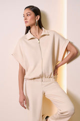 Joseph Ribkoff Scuba Jersey Boxy Jacket 254145 Birch