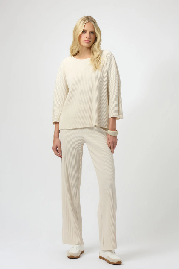Joseph Ribkoff Pleated Scuba Crepe Boxy Top 254210 Birch
