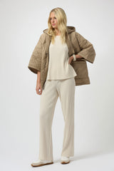 Joseph Ribkoff Pleated Scuba Crepe Boxy Top 254210 Birch