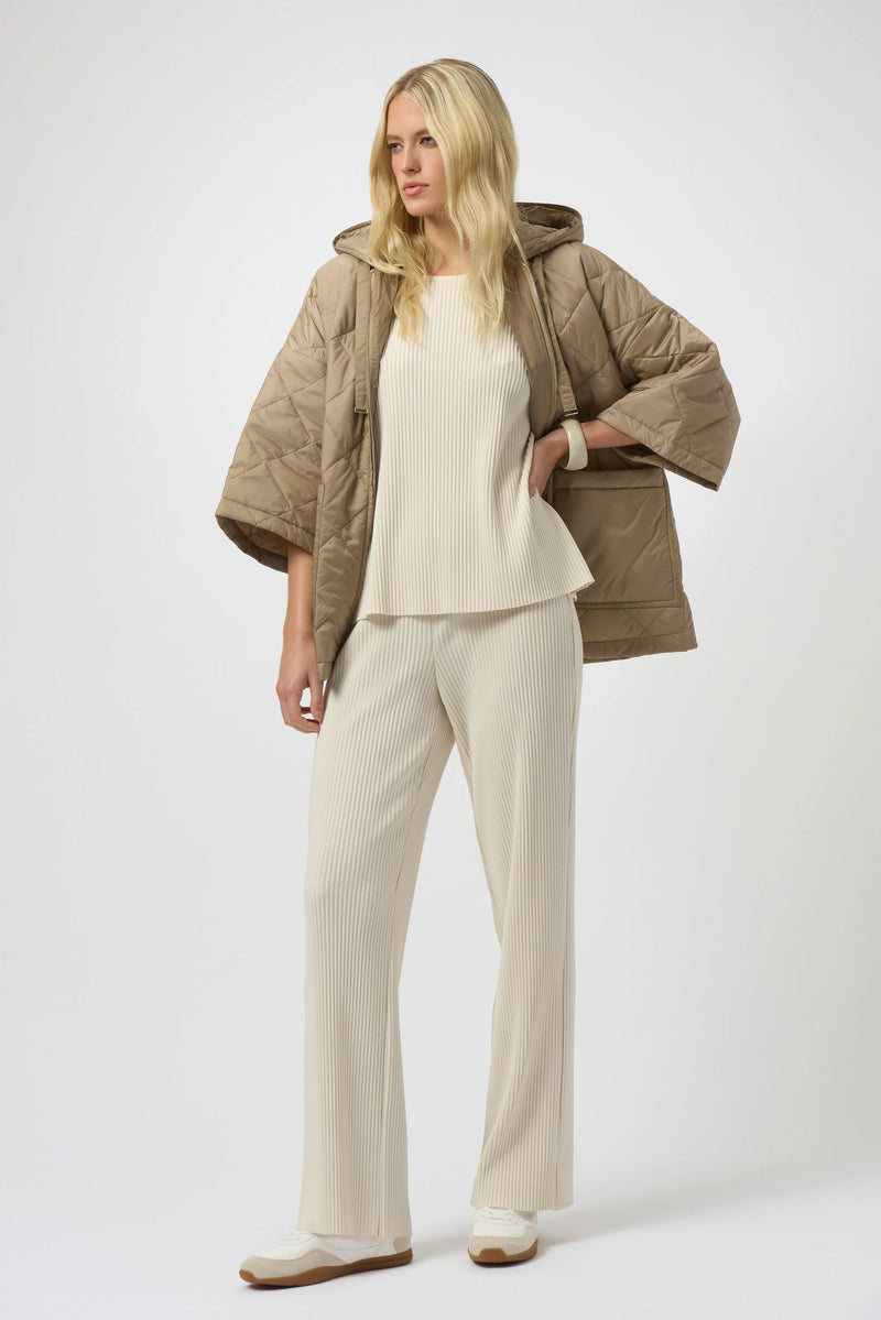 Joseph Ribkoff Pleated Scuba Crepe Boxy Top 254210 Birch
