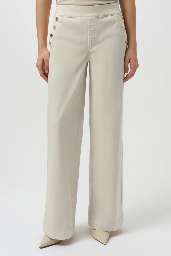 Joseph Ribkoff Classic Wide Leg Pull-On Jeans 254919 Birch