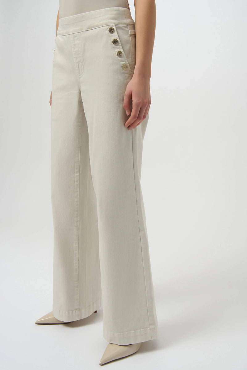Joseph Ribkoff Classic Wide Leg Pull-On Jeans 254919 Birch
