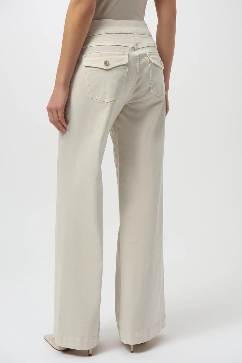 Joseph Ribkoff Classic Wide Leg Pull-On Jeans 254919 Birch