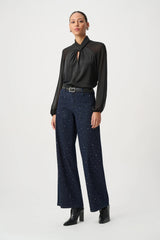 Joseph Ribkoff Classic Rhinestone Wide-Leg Jeans