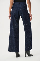 Joseph Ribkoff Classic Rhinestone Wide-Leg Jeans