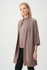 Joseph Ribkoff Sweater Knit Cover-Up with Iron-On Detail