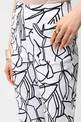 Joseph Ribkoff Millennium Abstract Print Wide Leg Pull-On Pants 261026 Vanilla/Multi