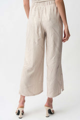 Joseph Ribkoff Pleated Satin Pull-On Culotte Pants 261161 Moonstone