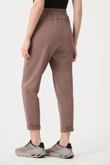 Joseph Ribkoff Scuba Jersey Pull-On Jogger Pants with Drawstring Waist | Mink