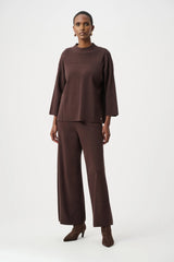 Joseph Ribkoff Brushed Viscose Straight Sweater with Mock Neck