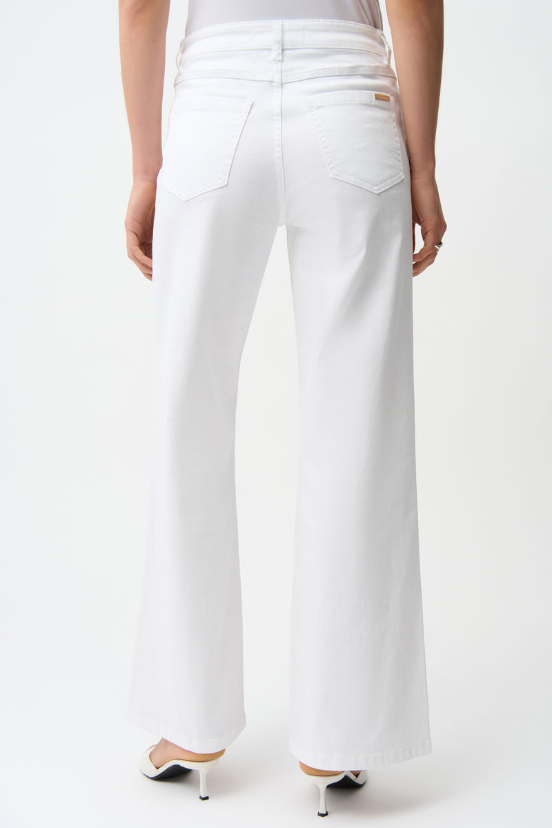 Joseph Ribkoff Goldie | Classic Wide-Leg Stretch Jeans 261989 White