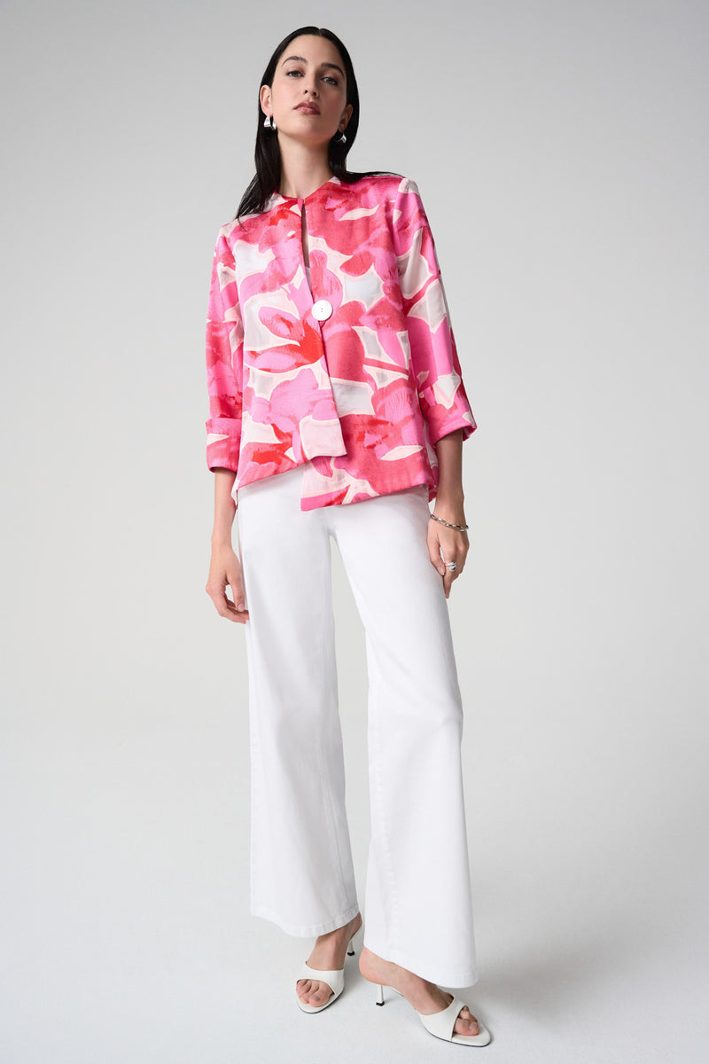 Joseph Ribkoff Goldie | Classic Wide-Leg Stretch Jeans 261989 White