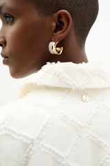 Joseph Ribkoff Cotton Twill Jacket with Balloon Sleeves 262919 Of-White