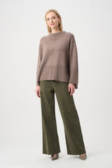 Joseph Ribkoff Featherweave Denim Wide Leg Jeans with Rhinestones