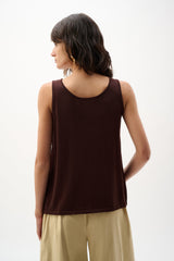 Joseph Ribkoff Embellished Knit Camisole 262957 Mahogany
