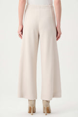 Joseph Ribkoff Textured Knit Jacquard Culotte Pants with Pin-Tuck Detail